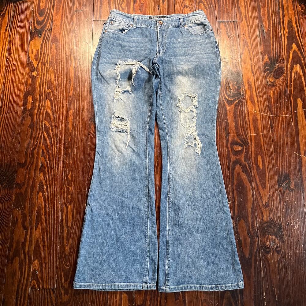 Cato Premium 10 Distressed Jeans Blue Bootcut